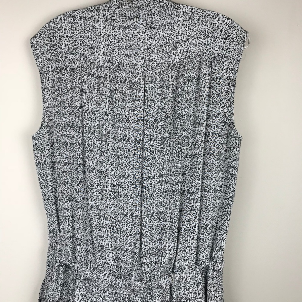 Vince Static Print Shorts Romper Size 8 Gray Black - image 7